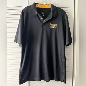 Appalachian State Football Polo, Black and Gold Men’s Medium